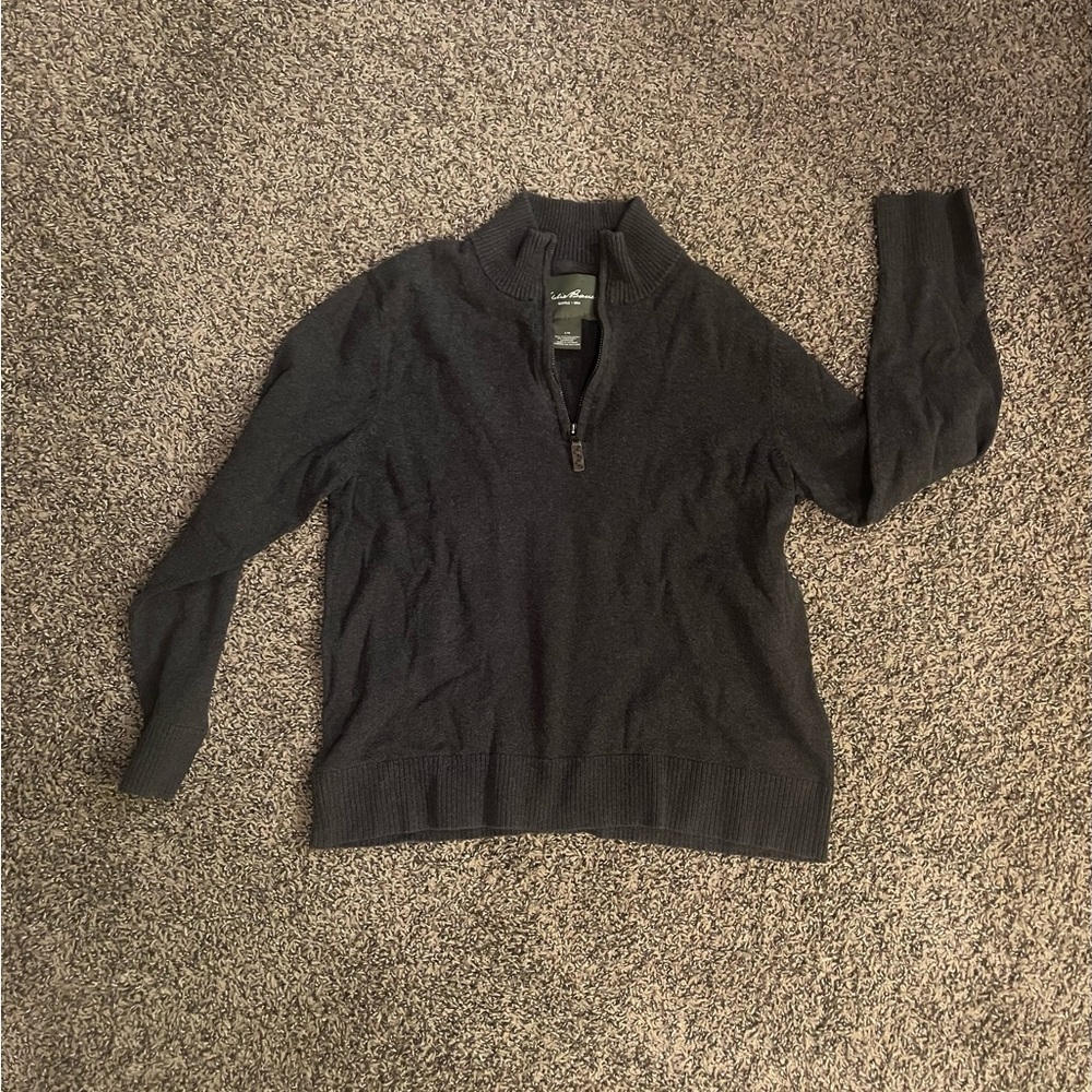 Eddie Bauer Cashmere Cotton Pullover‎ Jacket Sweater Minimalist Classic